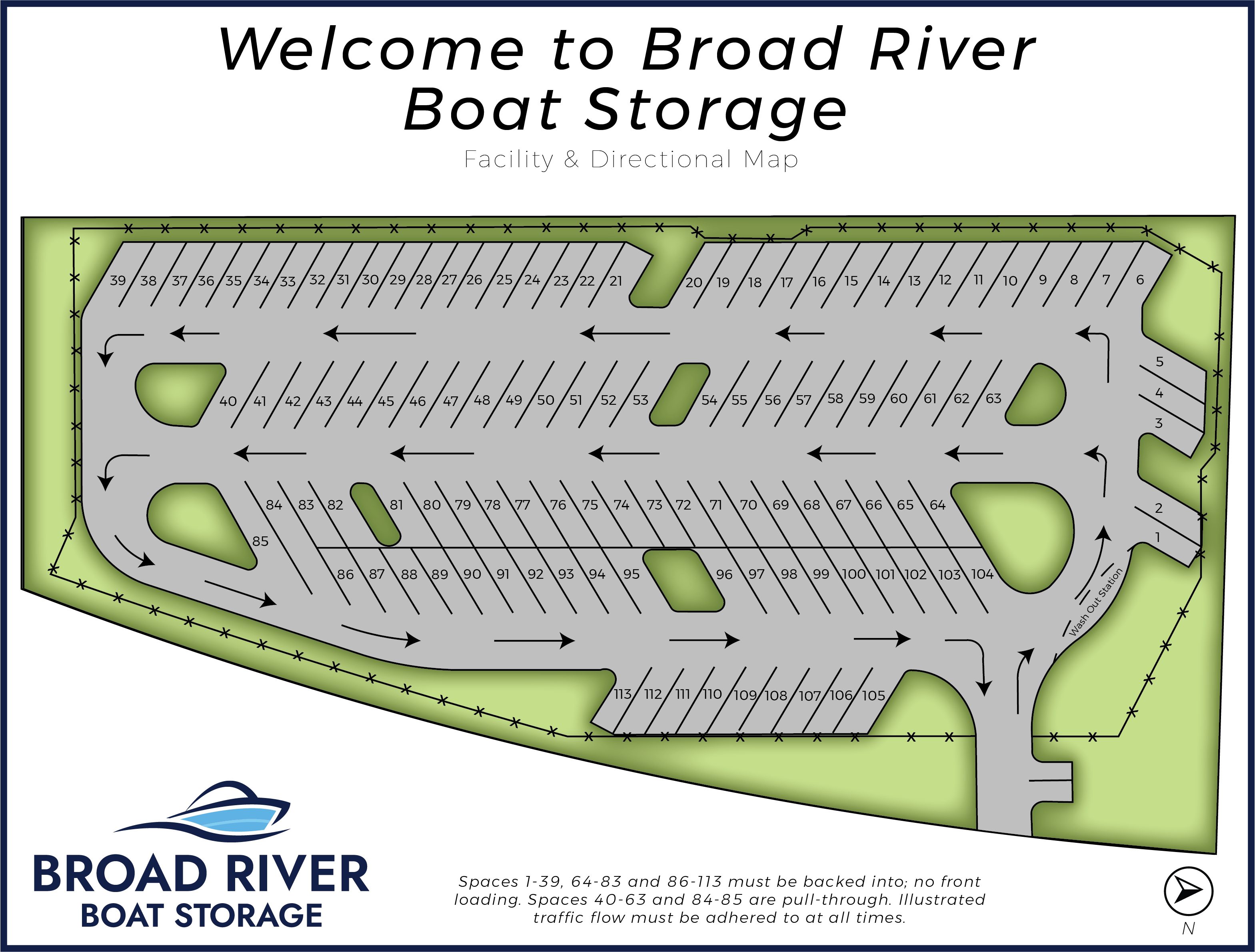 Broad River Boat Storage Facility Map